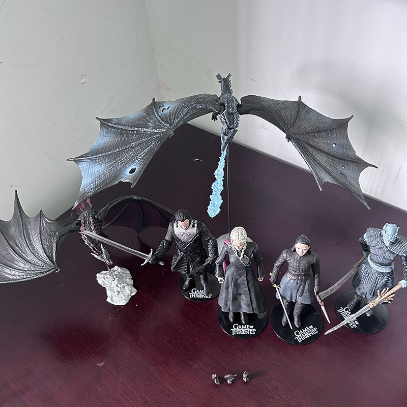 Jon Snow Night King Daenerys Targaryen Frost Wyrm Viserion Black Ice Dragon Rhaegal Action Figure Model Toys Desktop Decoration