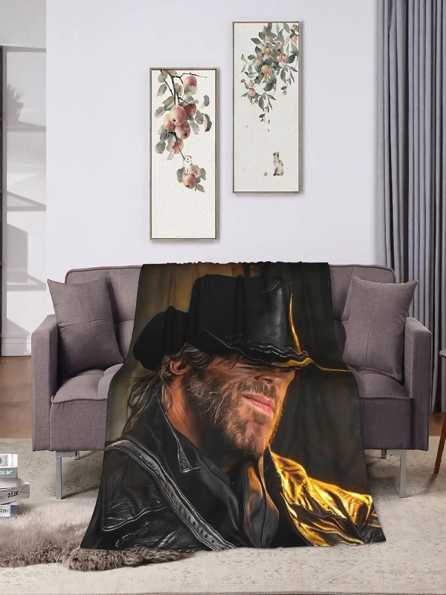 Arthur Morgan Cool Cowboy Movie Blanket  Super Soft Throw for Travel Office Bedding Outdoor Use  Perfect Bedspread Gift