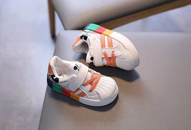 Spring And Autumn Boys And Girls Baby Walking Shoes Soft Sole Board Shoes Children's Single Shoes Anti Slip And Breathable Sneak