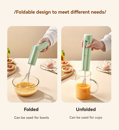 Batedor de Ovos Portátil Elétrico Sem Fio Recarregável USB Mixer Dobrável Automático com Engrenagem Ajustável Utensílios de Cozinha Domésticos