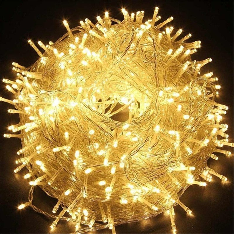 Outdoor LED String Lights Garland 110/220V 10-100M Waterproof Fairy Light Christmas Wedding Party Holiday Gardening Decoration