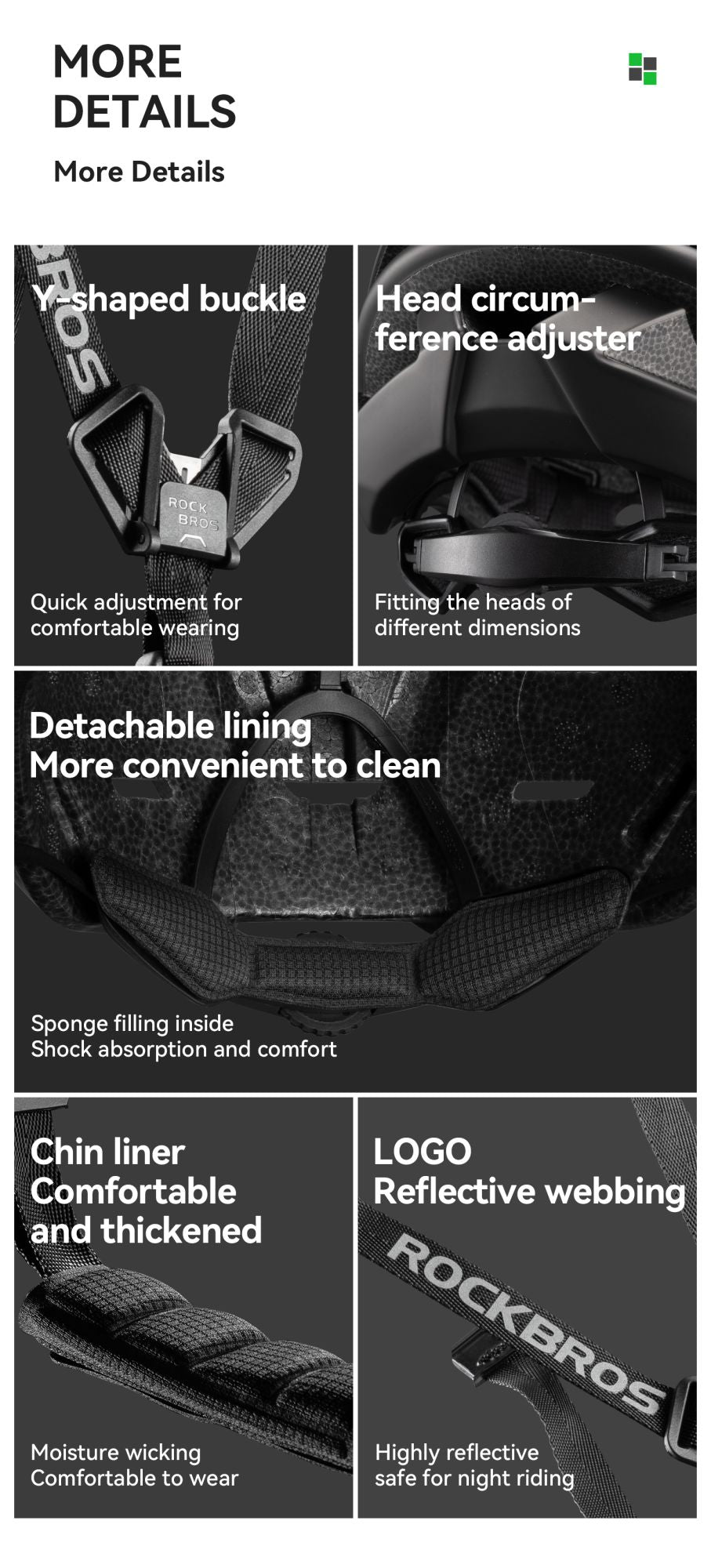 Capacete de Ciclismo ROCKBROS Leve Respirável Antibacteriano Integrado Ajustável com Fivela Magnética Capacete de Segurança