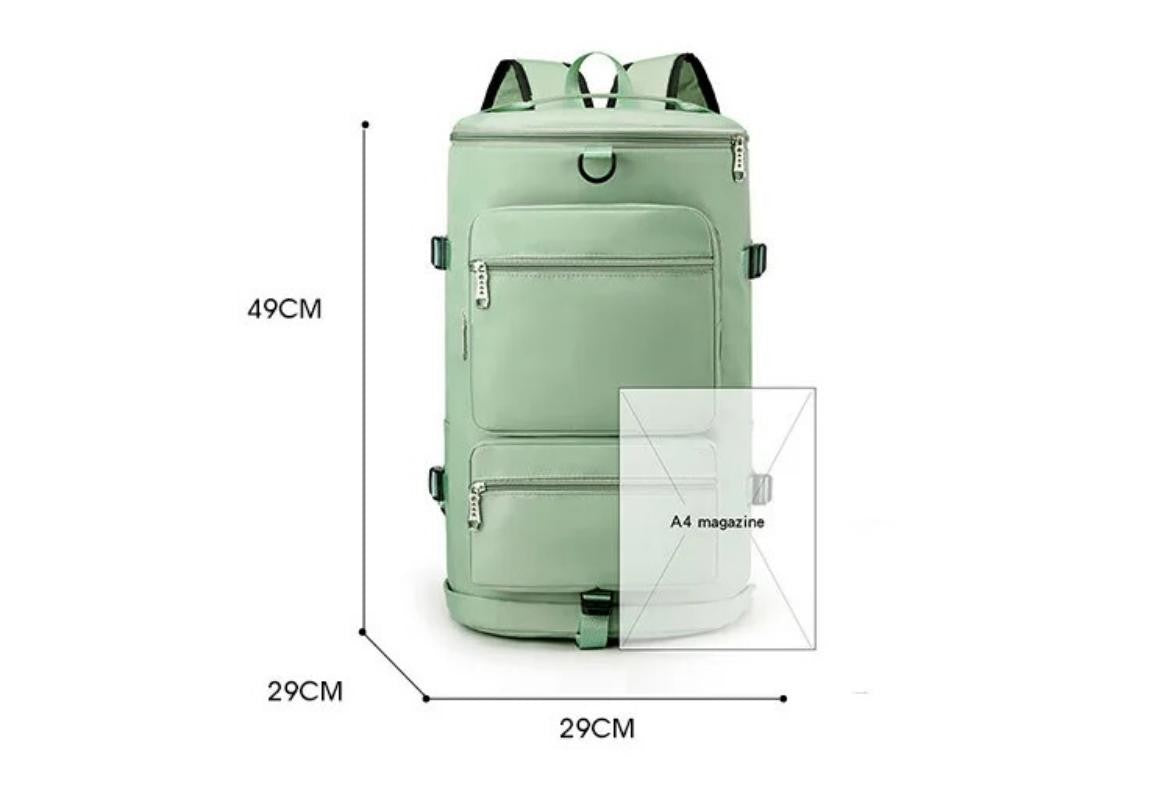 Mochila de Viagem Grande, Moderna e Simples com Compartimento Independente para Sapatos, Bolsa Casual Multibolsos para Viagens Curtas