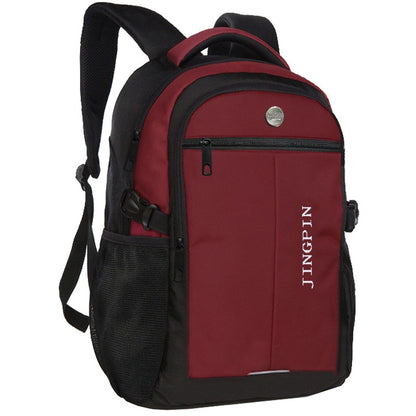 Neutral brand men's and women's business backpack suitable for students' school bags, with USB port and nylon material.