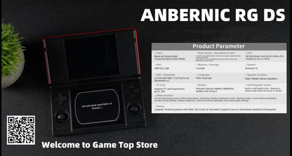 Anbernic RG DS Video Game Console Dual 4.0” IPS Screen Android 14 Support Dual Application On Split Screens & Hall  PSP Gifts