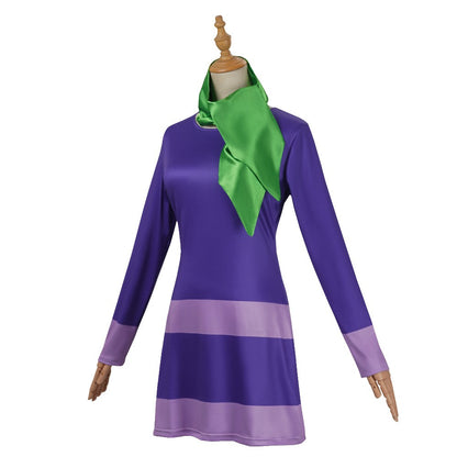 Daphne Blake cosplay costume adult Women fantasy song disguise dress socks TV cosplay Halloween cosplay set