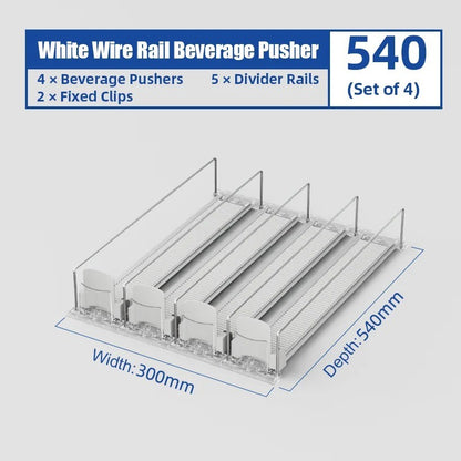 1-5pcs Automatic Beverage Pusher Supermarket Freezer Home Refrigerator Self-Sliding Track Organizer Cans Bottles Cola Drinks