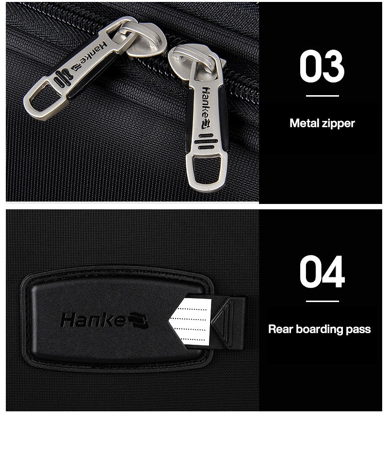 Hanke Men Business Travel Luggage Women Carry On Suitcase Spinner Wheels Rolling Bag 16 18 Inch