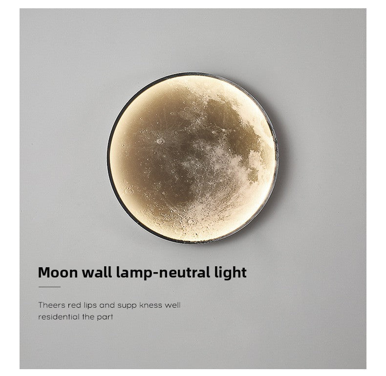 Modern LED Lunar Wall Lamp, Planetary Elegant Design Ceiling Lamp for Bedroom, Living Room Decor