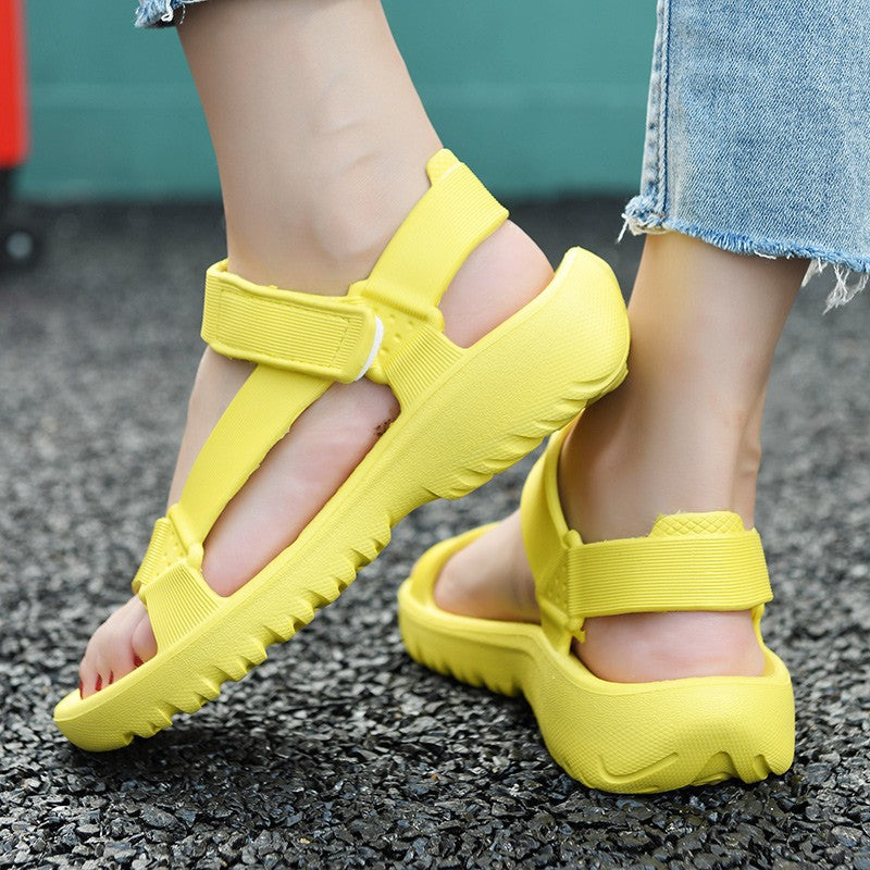 Womens Sandals Fashion Trend Anti-slip Wear-resistant Lightweoght EVA Flat Sandals for Women Outdoor Beach Shoes for Women