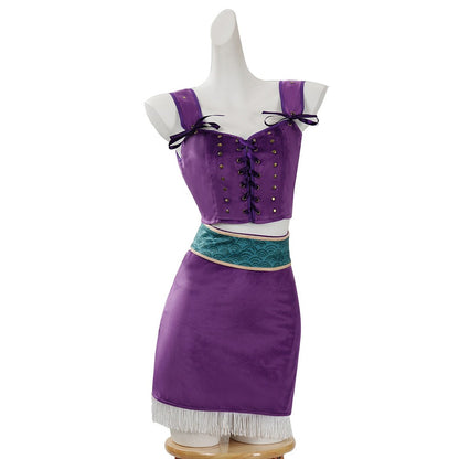 Anime Movie One Piece Nico Robin Cosplay Costume Top Skirt Belt Hat Role Play Outfit Halloween Carnival Party Performance Suit