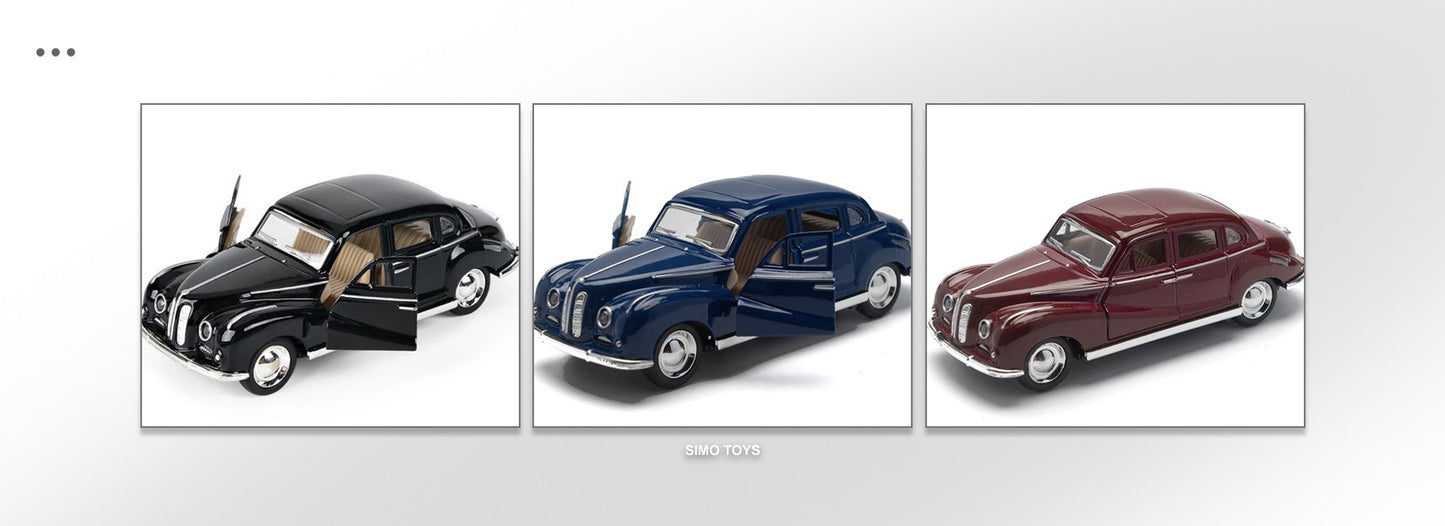1:32 Alloy Diecast Mustang GT Classic Vintage Car Model Pull Back Car Miniature Vehicle Replica For Collection Gift for Kid
