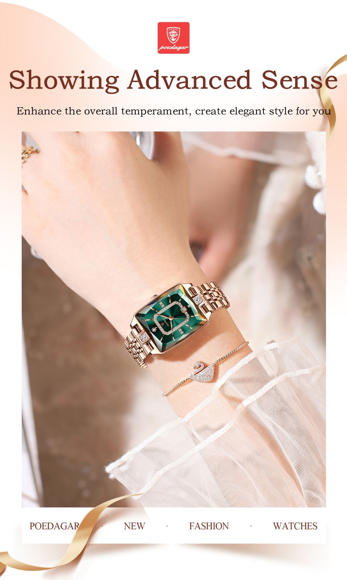 POEDAGAR Luxury Brand Ladies Wristwatch Waterproof Stainless Steel Date Women Watch Casual Fashion Quartz Women’s Watches Reloj