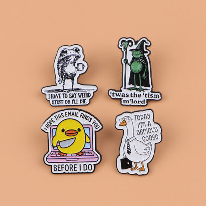 MEMENTO MORI Lapel Pins for Backpack Enamel Pin Cool Men Women Brooch for Clothes Briefcase Badges Jewelry Accessories
