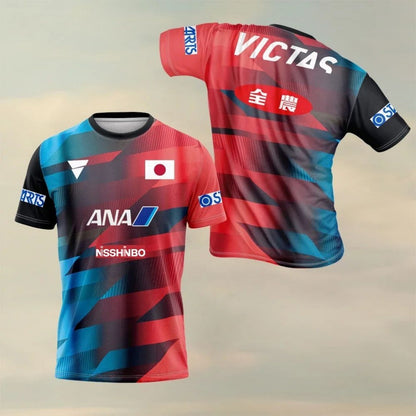 2025 summer new men's fast drying tennis short sleeve ultra thin fitness sports breathable T-shirt sweat absorbent table tennis