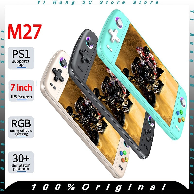 M27 Handheld Game Console 7.0' Big Screen 19000+ Games Portable Retro Video Game Console Simulators for Boys PS1 PSP ARC Gifts