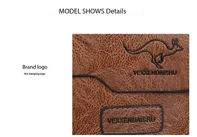 Business Shoulder Bag For IPAD PU Leather Business Handbag Men Messenger Bag Large Side Sling Bag Fashion Man Crossbody Bag