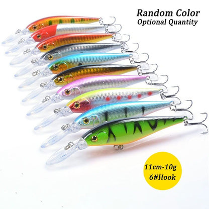 3/5/10 Peças Iscas de Pesca de Cores Mistas Crankbaits Conjunto Minnow Isca Lote Wobbler Baixo Swimbait Mar Natação Isca Dura Pesca