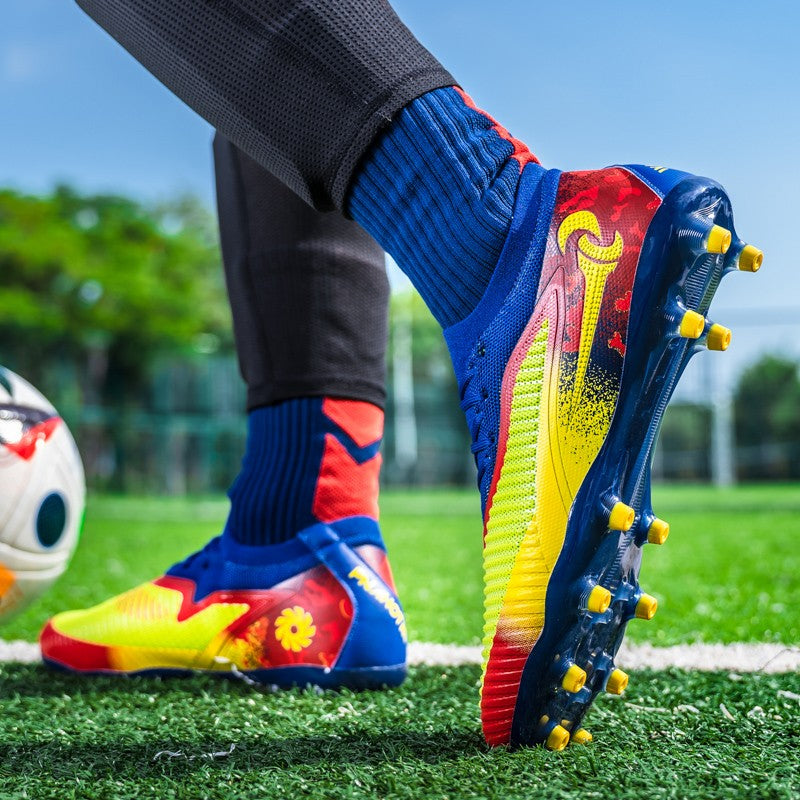 High Quality Mens Soccer Shoes TF/FG Training Football Sneakers Ultralight Non-Slip Turf Soccer Cleats Chuteira Campo 35-45