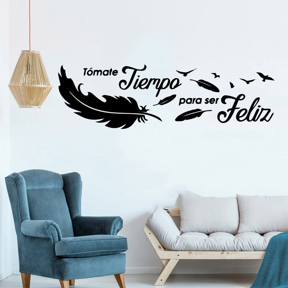 1 pc new Spanish sentence Wall Sticker Removable Wall Stickers Diy Wallpaper For Baby's Rooms Removable Decor Wall Decals