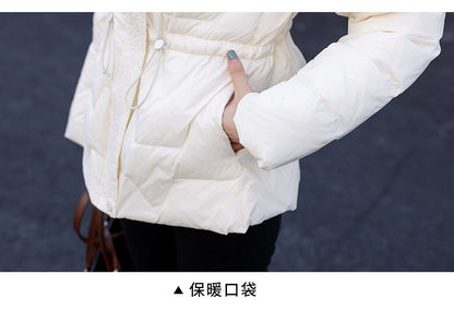Down For Women, Lightweight Short, 2024 Winter New Collection, Waist Cinching And Warm, Duck Down Slim Fit, Korean Version