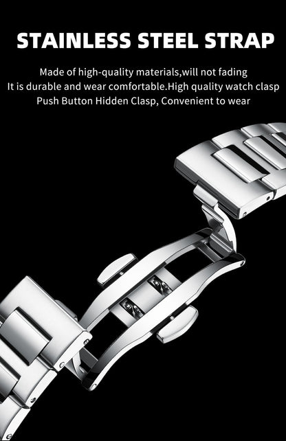 POEDAGAR Luxury Men Quartz Watch Waterproof Date Week Luminous Wristwatch Stainless Steel Men's Watches Male Clock Sports Reloj