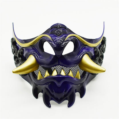 Role Playing Halloween Japanese Samurai Ghost Devil Mask Halloween Devil Warrior Thick Horror Mask