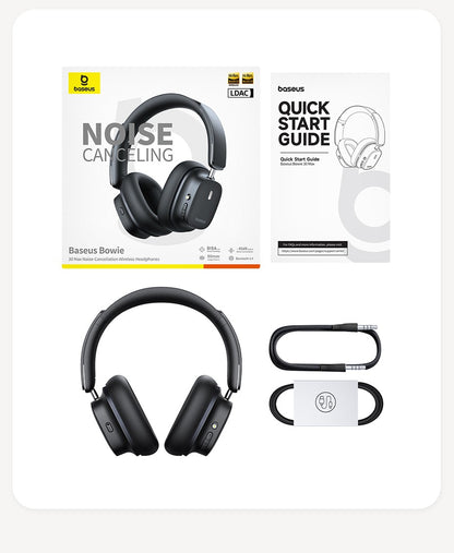 Baseus ANC Wireless Headphone Hi-Res LDAC Headset Bluetooth 5.4 BISA Pro Spatial Audio 50mm Driver Overhead Earphone Bowie 30Max