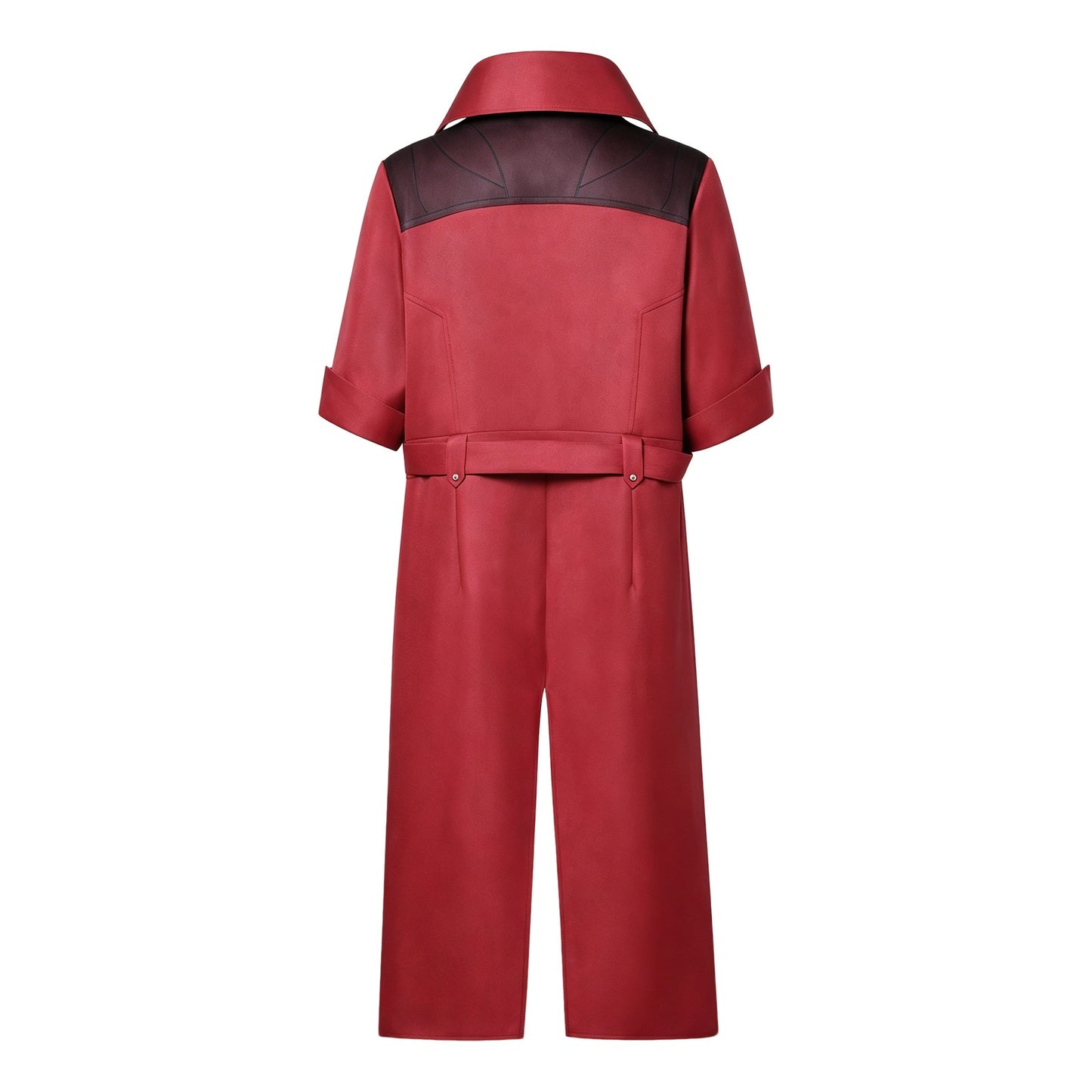 Dante Cosplay Costumes Men's Uniform Red Long Poncho Jacket Set Ruby Pendant Necklace Roleplay Prop Outfits Halloween Carnival