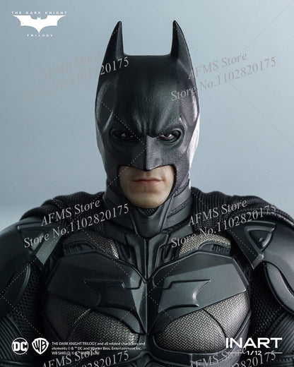 INART 1/12 Boneco Soldado Masculino Batman Christian Bale O Cavaleiro das Trevas Ressurge Herói da Luta Eterna Figura de Ação de 6 Polegadas para Coleção
