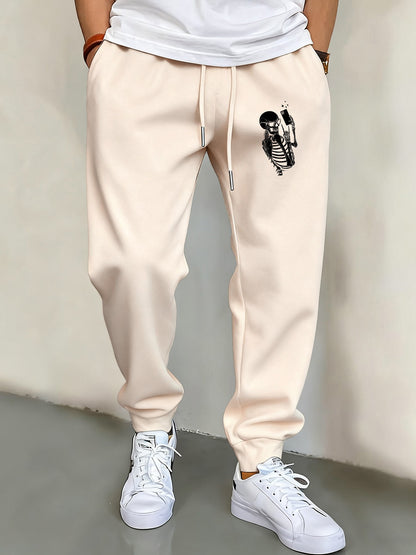 Skeleton People Who Enjoy Taking Photos Men'S Elastic Waist Pants Basics Pocket Long Pant Fashion Casual Male Sports Sweatpants