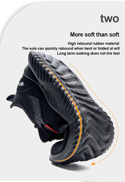 Work Sneakers Steel Toe Shoes Men Safety Shoes Puncture-Proof Work Shoes Boots Fashion Indestructible Footwear Security