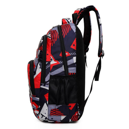 Mochila de lazer de grande capacidade - uma mochila escolar versátil equipada com alças ajustáveis, fecho de zíper e poliéster