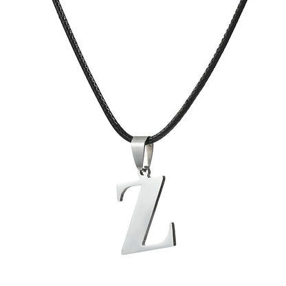 Novo Colar Inicial de A-Z Alfabeto em Aço Inoxidável 26 Letras Inglesas Colar Para Homens Mulheres Presentes de Joias Personalizadas
