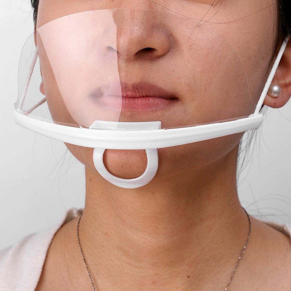 10/5/1x Plastic Clear Mask Shield Anti-Fog Reusable Restaurant Food Handlers Beauty Chef Waiter Protective Mask Open Face Guard