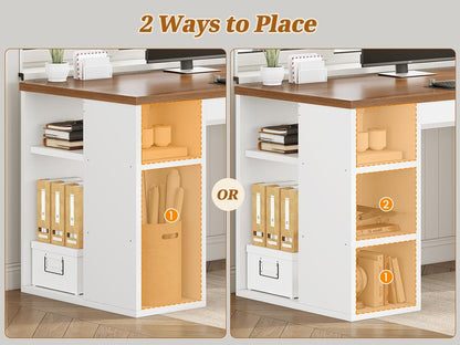 96.5" Computer Desk with Drawers,2 Person Home Office Desk,Gaming Double Desk with Storage Shelves, Long Two Person Writing Desk