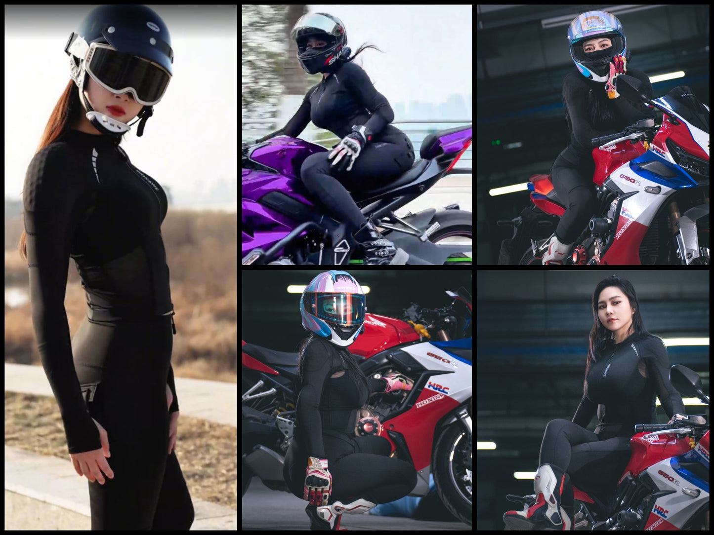 WOSAWE Women Motorcycle Jacket and Pants Set with Removable Pads Soft Protective Gear CE Certified Safety Moto Racing Clothes