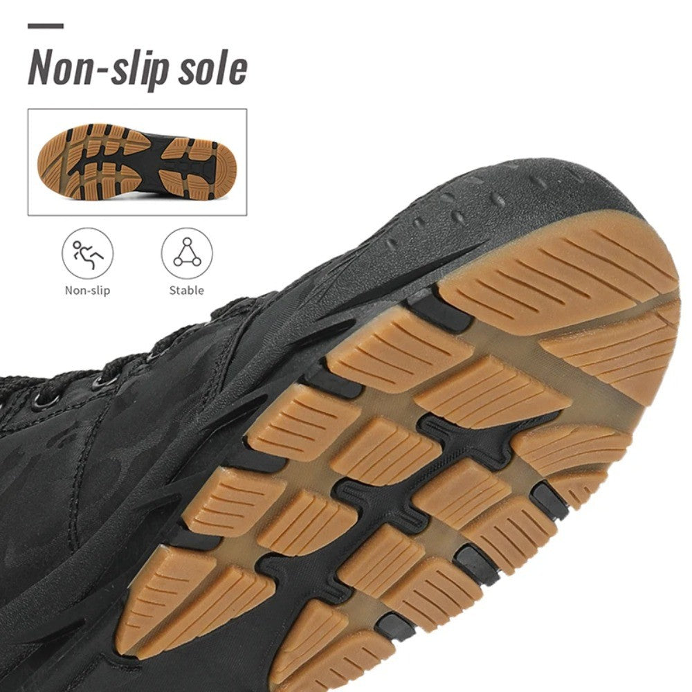 Botas de Neve Masculinas de Inverno Super Quentes Botas de Caminhada Masculinas Impermeáveis Botas Masculinas de Exterior Tênis Antiderrapantes de Borracha Botas Masculinas de Trabalho de Cano Curto