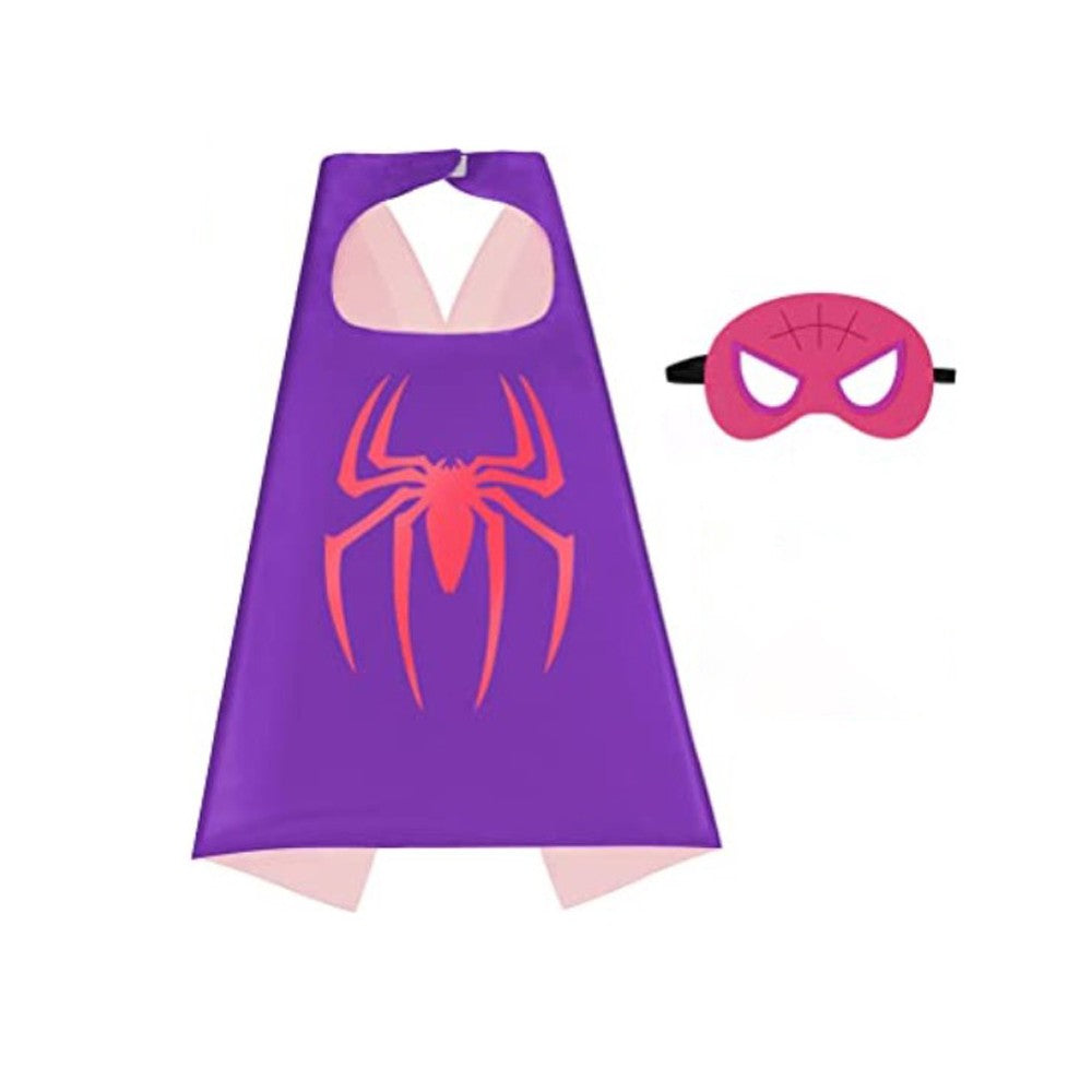 4 sets Superhero Capes masks for  3-10 Year Old girl Gifts Cartoon Dress Up Costumes Party Supplies Easter Halloween cloak