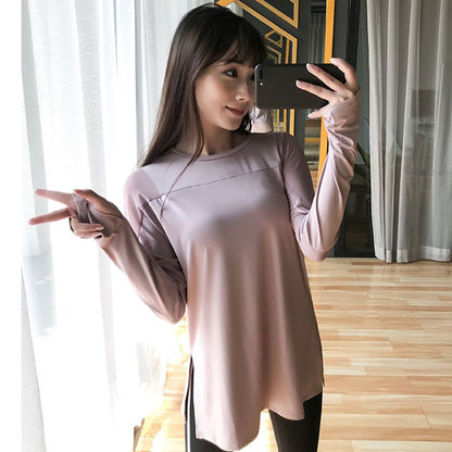 Long Sleeve Sports Top Women Fitness t shirt Quick Dry Yoga Top Running Jogging Workout Tops Female Gym Sport Shirts