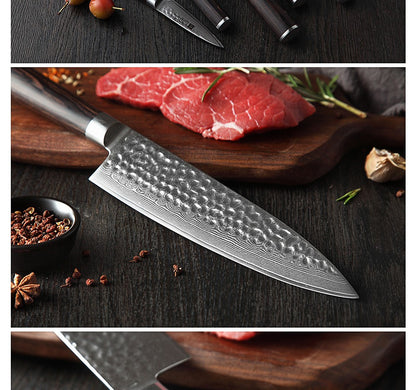 XINZUO 1-5 PCS Kitchen Knives Set VG10 Damascus Stainless Steel Sharp Chef Santoku Nakiri Slicing Paring Knife Pakkawood Handle