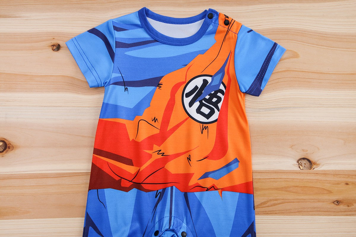 IURNXB Baby Romper Short Sleeve Onesie Boys Newborn Infant Bodysuit Cartoon Print Cosplay Costume Jumpsuit Summer Outfits 1-18M