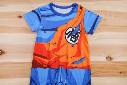 IURNXB Baby Romper Short Sleeve Onesie Boys Newborn Infant Bodysuit Cartoon Print Cosplay Costume Jumpsuit Summer Outfits 1-18M