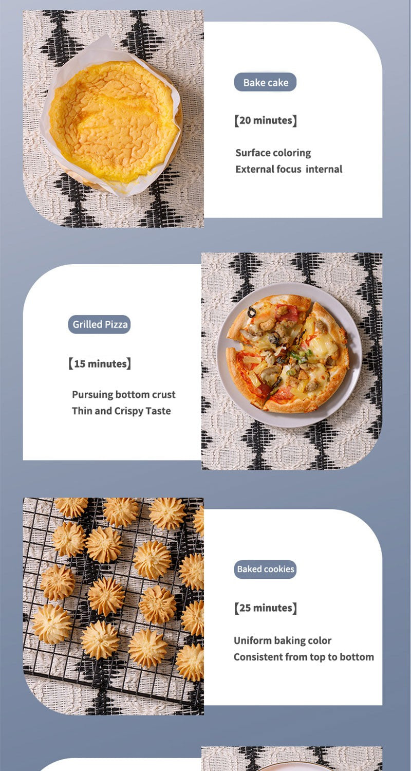 Fritadeira Elétrica de Ar 12L Forno de Convecção de Grande Capacidade Fritadeira Sem Óleo Cozinha 360° Cozedura Janela Visível Eletrodoméstico
