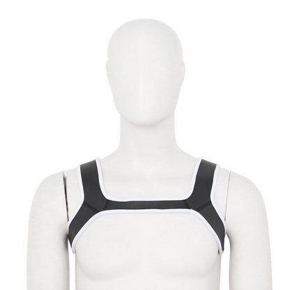 Sexy Men Chest Harness Neoprene Double Shoulder Straps for Carnival Party Caostume Accessories Strap Punk Men Chest Harness Belt