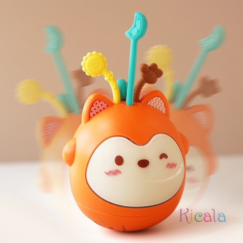 Silicone Pull String Baby Toy Silicone Baby Musical Light Up Toys Fine Motor Educational Learning Activity Gift For 0-3 Month