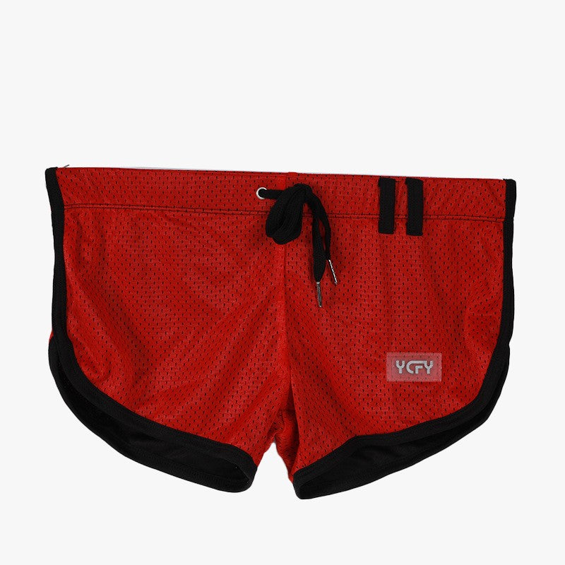 Brand Designer Men's Mesh Beathable Home Flat Pants Boxer Underwear Aro pants Breathable Pure Loose Fitting Underpants For Male