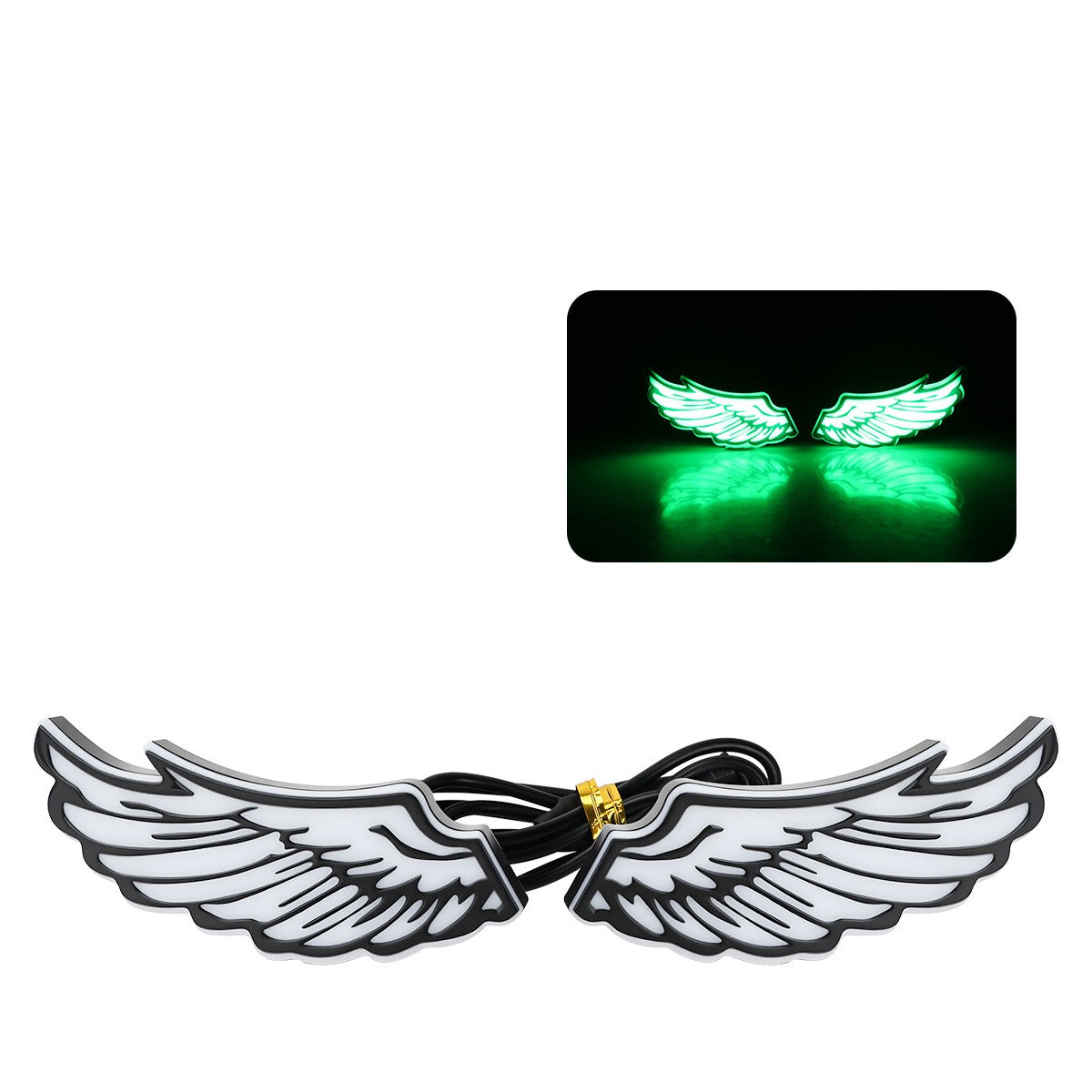 Luz LED de Moto em Formato de Asa Olhos de Águia Luz Traseira Decorativa Luz Criativa Pisca-Pisca Indicador de Seta