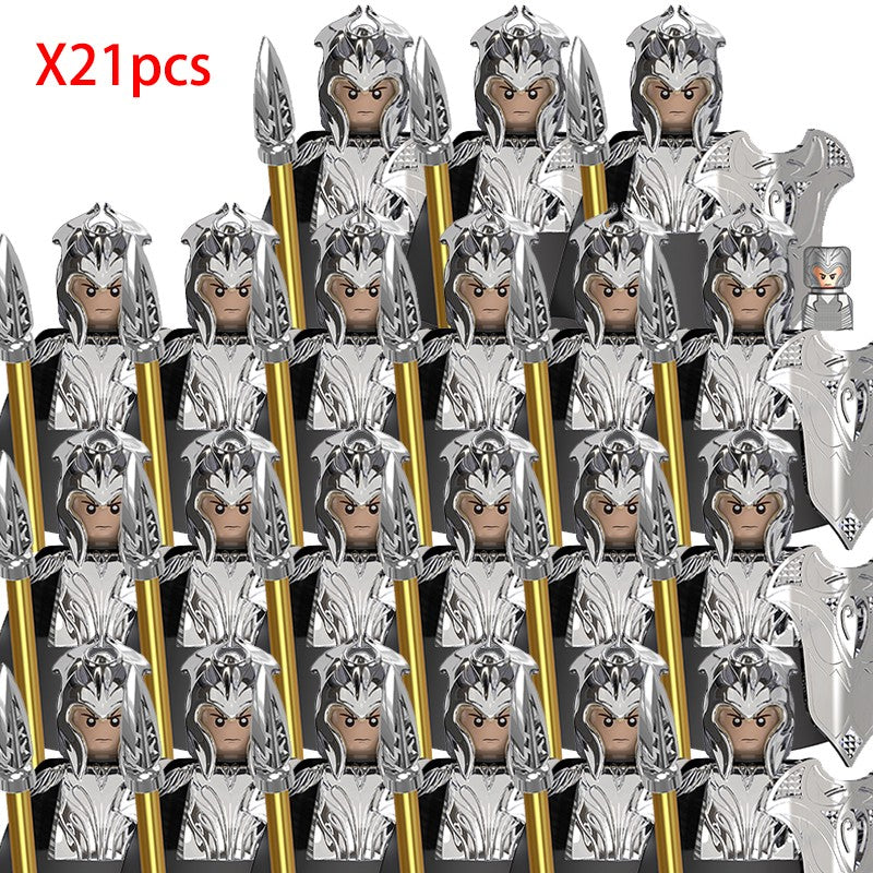 Lord of the Rings Elfos Orcs Exército Anões Rohan Mini Bonecos de Ação Blocos de Montar Brinquedos para Crianças Presente de Aniversário