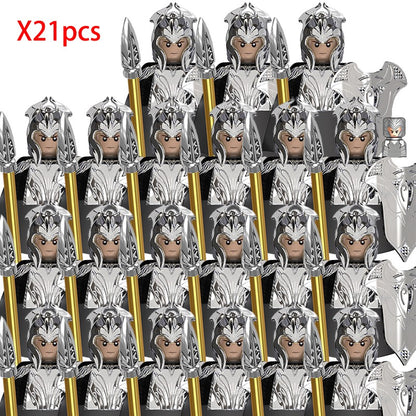 Lord of the Rings Elfos Orcs Exército Anões Rohan Mini Bonecos de Ação Blocos de Montar Brinquedos para Crianças Presente de Aniversário